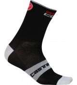 Castelli 17035 ROSSO CORSA 9 Letné cyklo ponožky vysoké 9cm čierna