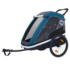 Hamax AVENIDA TWIN Multifunkčný detský vozík-dvojmiestny šedá/modrá