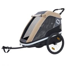 Hamax AVENIDA TWIN Multifunkčný detský vozík-dvojmiestny coffee