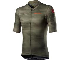 Castelli 21016 RAPIDO pánsky cyklistický dres s krátkym rukávom vojenská zelená