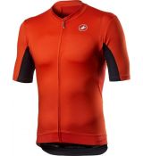 Castelli 20018 VANTAGGIO Pánsky cyklo dres s krátkym rukávom červeno oranžová Veľkosti M a XL Zľava -40%