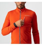 Castelli 21504 GO pánska cyklistická bunda do rôznych premenlivých podmienok červeno oranžová