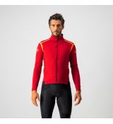 Castelli PERFETTO RoS CONVERTIBLE 3 sezónna bunda s odnímateľnými rukávmi tmavá červená vrľkosť XL