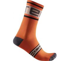 Castelli 21028 PROLOGO 15 cyklistické ponožky Farba: 656 červeno oranžová