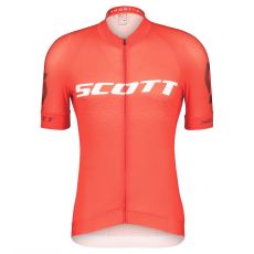 SCOTT RC PRO SS Pánsky cyklistický dres Farba: fiery red/white vrľkosť L