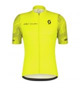 SCOTT RC TEAM 10 SS Pánsky cyklistický dres black/sulphur yellow Veľkosť M