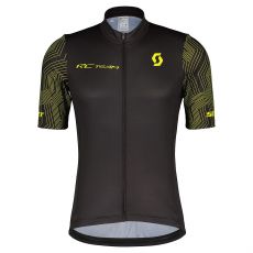 Cyklistický dres SCOTT RC TEAM 10 SS black/suplphur yellow