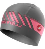 Castelli čiapka pod prilbu ARRIVO 3 THERMO SKULLY DARK GRAY/GIRO PINK