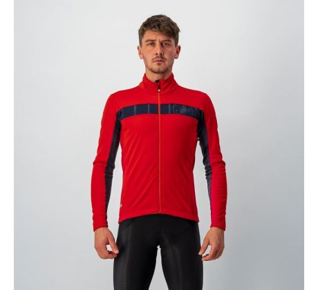Castelli 20506 MORTIROLO VI pánska cyklistická bunda do chladnejších podmienok červená