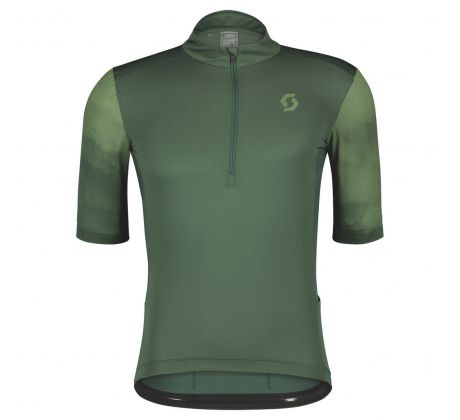 SCOTT GRAVEL 10 SS Pánsky cyklistický dres smoked green/frost green veľkosť L
