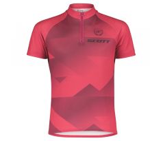 SCOTT RC PRO Detský cyklistický dres carmine pink/dark purple