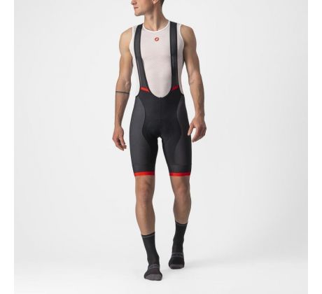 Castelli 22003 COMPETIZIONE KIT pánske krátke cyklistické nohavice s trakmi 123 čierna/červená