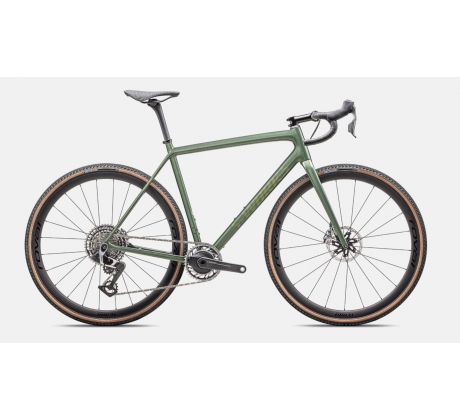 Specialized S-Works Crux SRAM RED XPLR 2025 Gloss Cypress Metallic / Viavi Gold to Silver Pearl