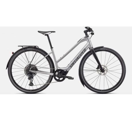 Specialized VADO SL 5.0 STEP THROUGH EQ 2022 Brushed Aluminum / Black Reflective