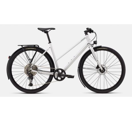 Specialized SIRRUS X 3.0 EQ STEP THROUGH 2026 Gloss Dove Grey / Metallic Pine Frost Reflective