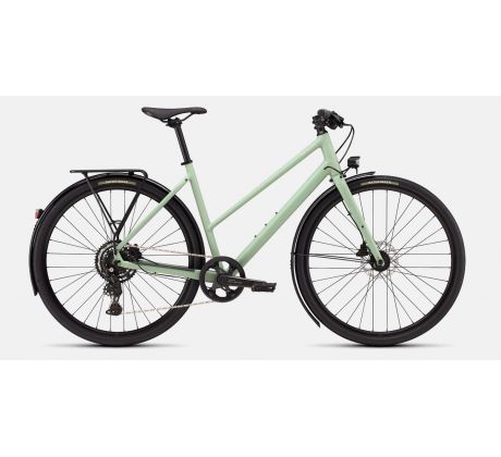 Specialized SIRRUS X 2.0 EQ STEP THROUGH 2026 Satin Pistachio / Dolomite Metallic Frost Reflective