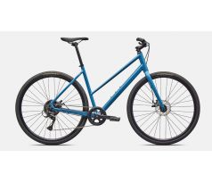 Specialized SIRRUS X 1.0 STEP THROUGH 2026 Satin Grey Blue / Cast Blue Metallic Frost Reflective