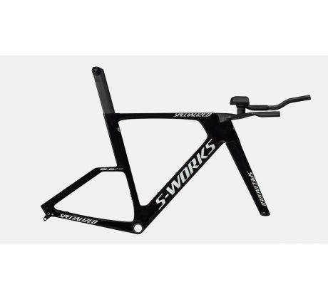 Rámová sada S-Works Shiv TT Disc Module FACT 11r Carbon 2025 Gloss Tarmac Black / Metallic White Silver