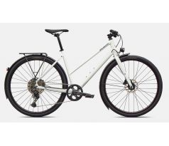 SPECIALIZED SIRRUS X 3.0 EQ STEP THROUGH 2027 Gloss Metallic White Silver / Metallic Deep Marine Frost Reflective
